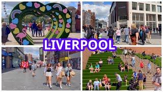 Liverpool City Centre Virtual Walk Tour 2024 // England Uk 