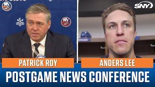 Patrick Roy, Anders Lee talk Islanders' 3-2 win over Winnipeg | SNY