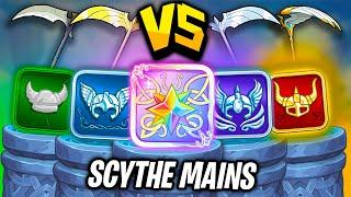 I Put 1 Scythe Main From Every Rank Against Eachother.. Who Wins?