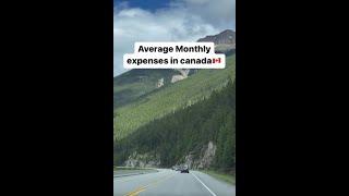 Average Monthly expenses in canada ! #shorts #ytshorts #canada