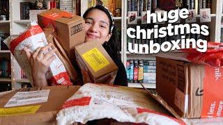 huge christmas unboxing & book haul 