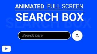 Full Screen Animated Search Bar using Html & CSS | CoderSnap