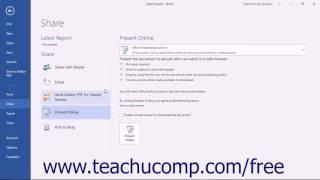 Word 2016 Tutorial Presenting Online Microsoft Training