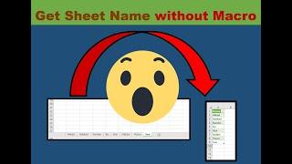 Get Sheet Name without Macro