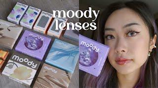 moody lenses try on haul + review *best natural lenses for brown eyes*