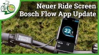 UPDATE Bosch Flow App 1.21  Neuheiten für den Ride Screen 