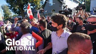 Global National: Sept. 6, 2021 | Trudeau pelted by protesters as leaders campaign for labour vote