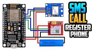 NodeMCU SIM800L GPS Tracker with Register Phone Number | ESP8266 Call based GPS Tracker