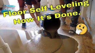 Self leveling a floor, how it's done.