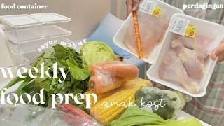 GROCERY SHOPPING ANAK KOST DIBAWAH 100 RIBU  + WEEKLY FOOD PREP 🫙