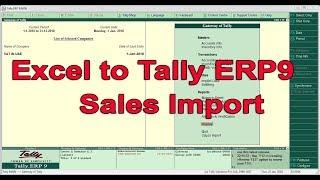 SALES IMPORT FROM EXCEL TO TALLY ERP 9