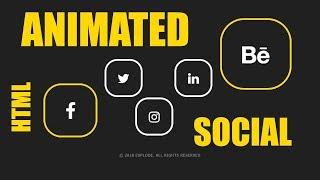 Social Media Icons With Amazing Animation on Hover using html & css