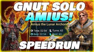 GNUT SOLO AMIUS! SPEEDRUN! RAID SHADOW LEGENDS