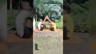 advance yoga challenge  with friend  #shorts #shortsindia #shortsyoutubes