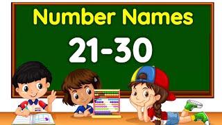 Number names | Number Names 21-30 | Number spelling | Learn Numbers | Numbers 21 to 30 | #numbername