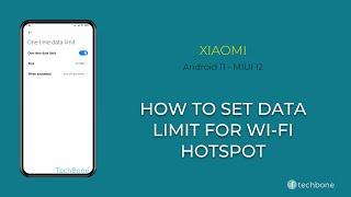 How to Set Data limit for Wi-Fi hotspot - Xiaomi [Android 11 - MIUI 12]