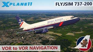 VOR to VOR Navigation in X-Plane 11 with the FlyJSim 737-200
