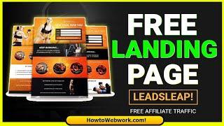 [LeadsLeap] Create a FREE CPA/ Affiliate Marketing Landing Page with LeadsLeap page builder