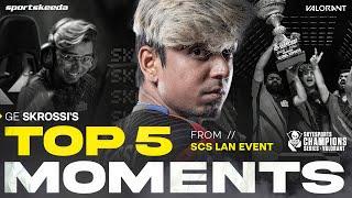 Top 5 "SK Rossi" Moments in SCS | Indian Valorant GOD