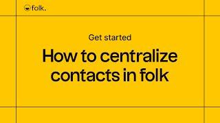 1. Get started: Import contacts