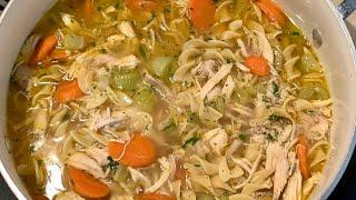 How To Make Chunky Chicken Noodle Soup Recipe | HOMEMADE