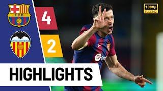 Lewandowski Hattrick  Barcelona vs Valencia 4-2 Resumen | Goals & Highlights 2024 LALIGA EA SPORTS
