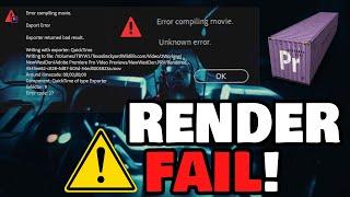 How to fix Error Compiling movie| Accelerated Renderer Error in Premiere Pro