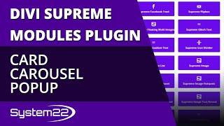 Divi Theme Supreme Modules Plugin Card Carousel Popup 