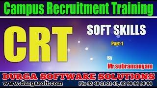 Campus Recruitment Training(CRT) Soft Skills Part- 1 by Subramanyam