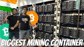 Biggest Asic Mining Container in India! First time in India ️ Crypto Mining India #Crypto