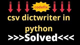 csv dictwriter in python