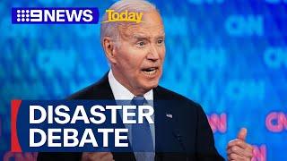 Joe Biden in crisis talks after disastrous debate  | 9 News Australia