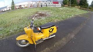 Simson Schwalbe, der Umbau, geht weiter | Tieferlegen | Datta