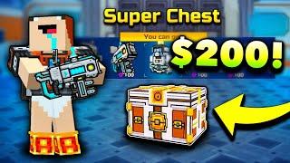 Noob Spends $200 on Pixel Gun 3D...RAGE QUIT (Super Chest Opening)