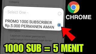 5 MENIT DAPAT 1000 SUBSCRIBE PERMANEN AMAN - Cara menambah subscriber youtube instan 2023