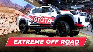 Modified Toyota Hilux vs. Land Cruiser  | Auto Expo 2025? #toyota #autoexpo2025