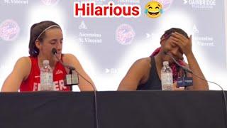 Caitlin Clark And Aliyah Boston Make Hilarious Playoff Prediction In Post-Game Interview 