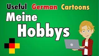 Learn Useful German: meine Hobbys - my Hobbies / Let's talk in German about Hobbies/ Beginner Videos