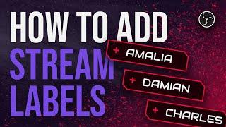 How to Add Stream Labels in OBS Studio via Stream Elements