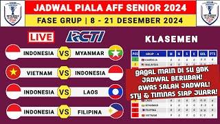 BERUBAH! Jadwal Piala AFF Senior 2024 - Indonesia vs Myanmar - Klasemen Piala AFF 2024 Terbaru