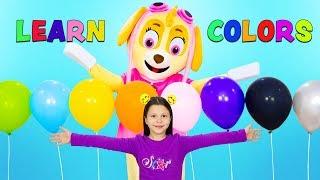 Ceylin & Skye - Finger Family Colors Song - Learn Colors with Balloons Nursery Rhymes & Kids Songs