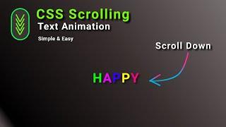 Pure CSS Smooth Scrolling Text Animation || Css3 Full Page Scroll Tutorial