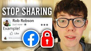 How To Stop People Sharing Posts On Facebook | Hide Share Button On Facebook