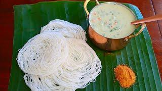 பூ மாதிரி இடியாப்பமும் & No Onion வெள்ளை குருமா செய்வது எப்படி | idiyappam & white kurma in tamil