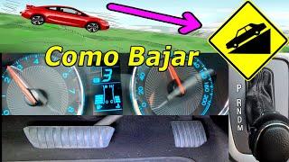 como reducir la velocidad en una bajada con carro automatico - controlar y bajar una pendiente