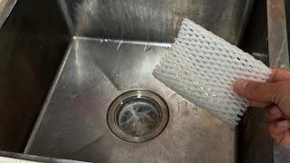 Putting a fruit net on the sink is amazing, it saves money and is practical, a