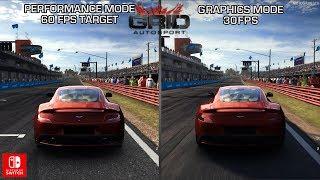 GRID Autosport on Nintendo Switch - Performance Mode vs Graphics Mode - Comparison