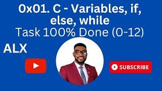 0x01  C   Variables, if, else, while task done 100%