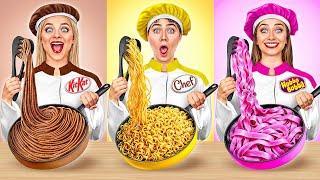 Bubble Gum vs Real Food vs Chocolate Food Cooking Challenge by Multi DO