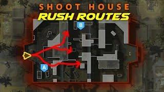 BEST Modern Warfare Search and Destroy Rush Routes on SHOOT HOUSE! (MW SnD Tips)